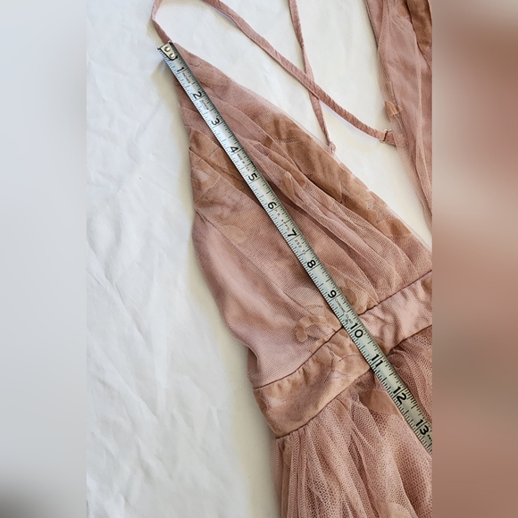 Luxxel Dusty Rose Floral Tulle Dress (sz small/petite) - Picture 10 of 16